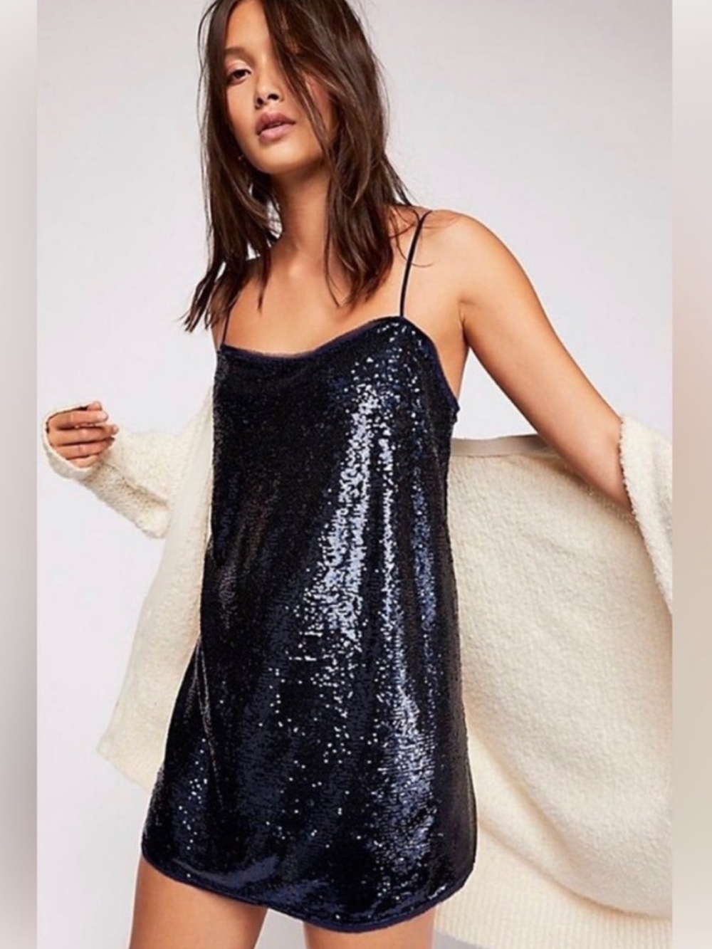 Free People Midnight Blue Sequin Camisole
